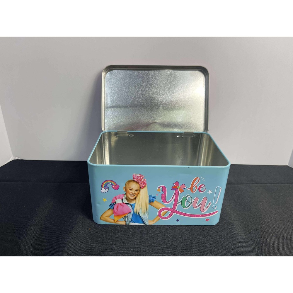 JoJo Siwa Tin Box Storage Container Pink Blue‎ Be You Shine Your Light - Picture 9 of 11